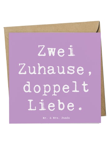 Mr. & Mrs. Panda Geschenkkarte Spruch Trennung von den Eltern mi... in Lavendeltraum
