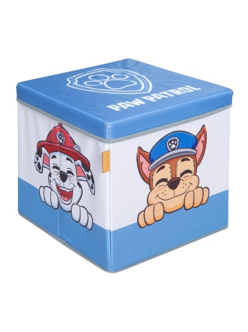 roba Faltbare Sitz- & Aufbewahrungsbox 'Paw Patrol' - 4-seitig bedruckt - Blau / Weiß