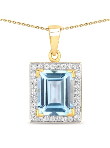 Rafaela Donata Kette Sterling Silber Blautopas in gelbgold