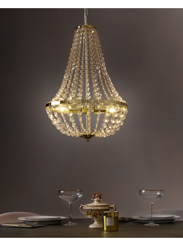 Beliani Kronleuchter DIAMANTE in Gold - (W) 40 x (H) 110 x (L) 40 cm
