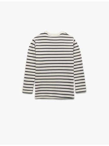 KOTON TSHIRT LS in Marineblau Gestreift