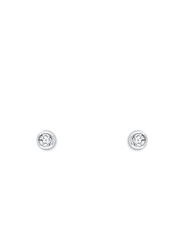 Amor Ohrstecker Silber 925, rhodiniert in silber
