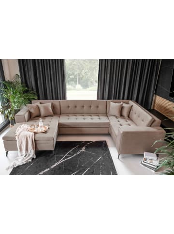 MF Design Monton Recamiere Links in Braunbeige -  (L) 180 x (B) 340 x (H) 93 cm