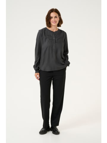 Kaffe Langarm-Bluse KAkarli Regular fit in Black Oyster