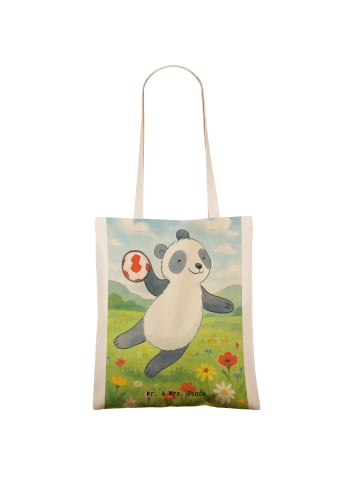 Mr. & Mrs. Panda Shopper Bag Panda Handball spielen Design ohne ... in Weiß