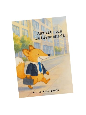 Mr. & Mrs. Panda bildkarte Anwalt Leidenschaft Design mit Spruch in Weiß