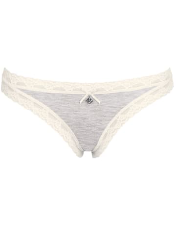 Like It 3er Pack String in ivory grey