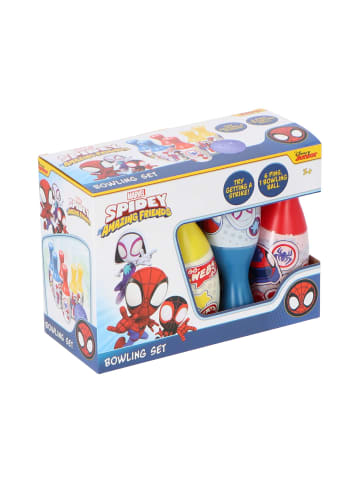 Spiderman Bowling-Set mit 6 Pins und 1 Kugel in Mehrfarbig