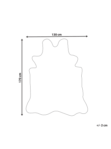 Beliani Schaffell OSSA in Beige/Schwarz - (W) 130 x (L) 170 cm