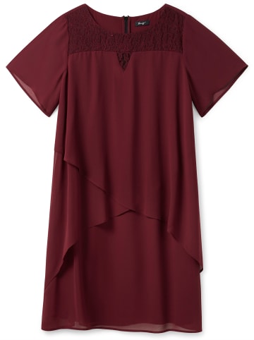 sheego Cocktailkleid in weinrot