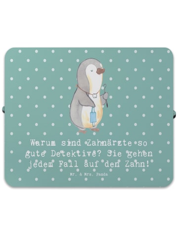 Mr. & Mrs. Panda Maus Pad Zahnarzt Detektiv mit Spruch in Meeresbrise