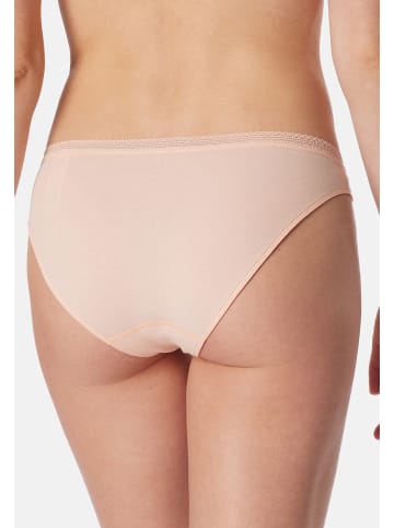 Schiesser Rio Slip Cotton Lace in Orange / Beige