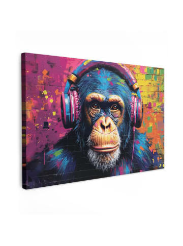 MuchoWow Poster mit Leiste Bunte Schimpanse  (BxH)