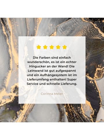 MuchoWow Leinwand bilder Abstrakte Kunst gold grau (BxH)