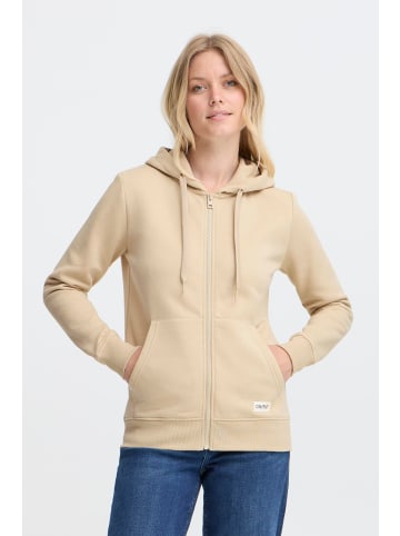 Oxmo Kapuzenfleecejacke OXKAREN ZIPHOODIE in Beige