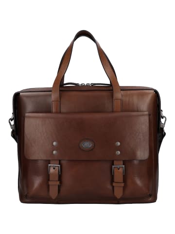 The Bridge Lorenzo Aktentasche Leder 39 cm Laptopfach in marrone