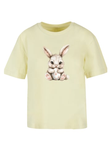 F4NT4STIC Tee Niedlicher Osterhase mit Ei in softyellow