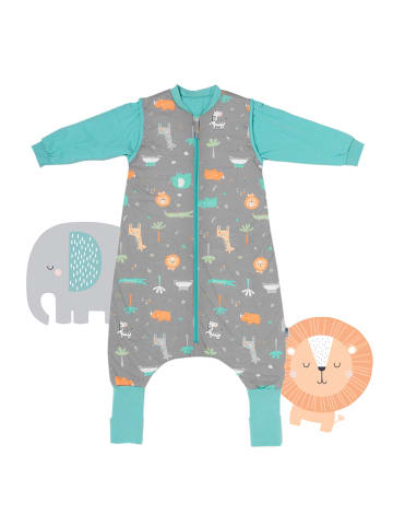 Schlummersack Schlafsack mit Füßen und umklappbaren Bündchen, 2.5 TOG in Türkis