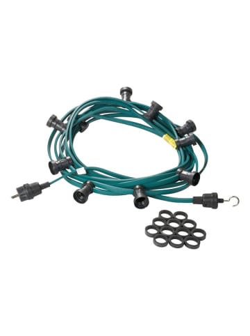 SPICELITE Illu- Party Garten Außenlichterkette 10 ultra-warmweiße LED Kugeln 5m grün
