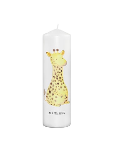 Mr. & Mrs. Panda Kerze Giraffe Zufrieden ohne Spruch in Weiß
