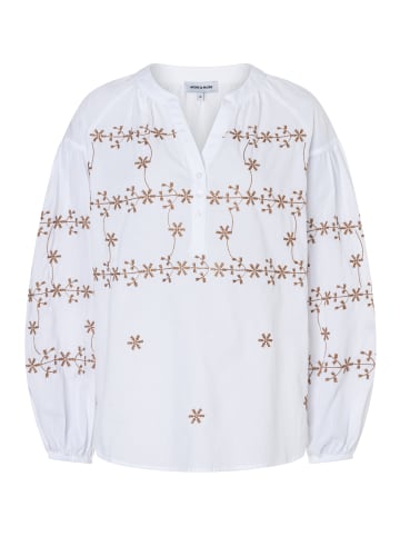 More & More luftig-leichte Bluse, bestickt in white