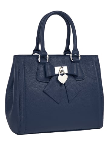 Cluty Handtasche Solcuore echt Leder in blau