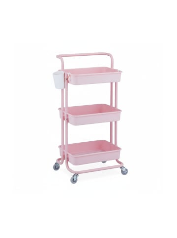 relaxdays Rollwagen in Rosa -  (B)43 x (H)86 x (T)42 cm