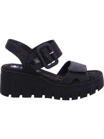 rieker Keilsandalette in schwarz