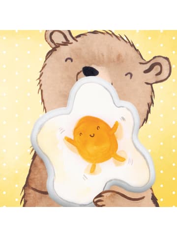 Mr. & Mrs. Panda Kuschelkissen Spiegelei Ei ohne Spruch in Weiß