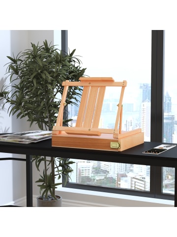 HOMCOM Staffelei-B42 x T36 x H12,5 cm-Natur