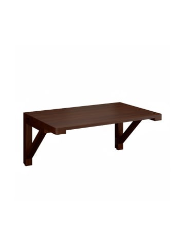 relaxdays Klapptisch Wand in Braun - (B)60 x (H)27 x (T)40 cm