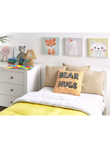 Beliani Dekokissen RADZKOT in Orange/Weiß/Schwarz - (W) 40 x (H) 12 x (L) 40 cm