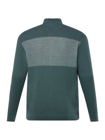 Men Plus Strickjacke in aschtürkis