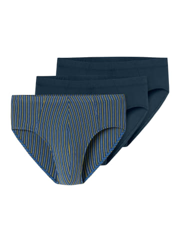 Schiesser Mini Slip / Unterhose 95/5 Essentials - Cotton in Dunkelblau / grün
