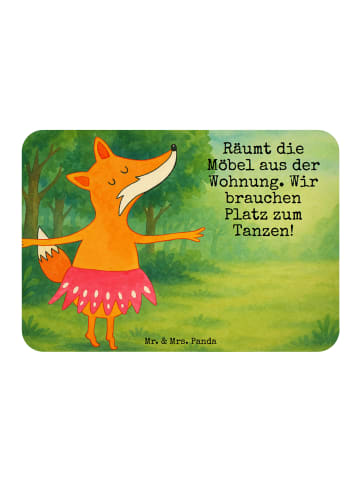 Mr. & Mrs. Panda Magnet Fuchs Ballerina Design mit Spruch in Weiß