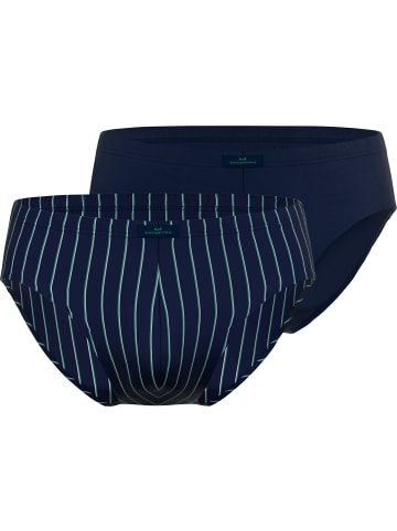 Götzburg Baumwolle, Single-Jersey Slip 2er-Pack in marine