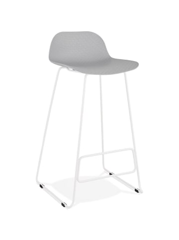 KADIMA DESIGN Barhocker Kunststoff-Sitz & Metallbeinen, 76 cm, Industrial in Grau-Weiß