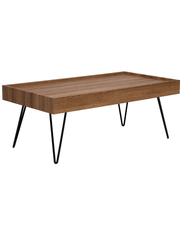 Beliani Couchtisch WELTON in Braun/Schwarz - (W) 60 x (H) 43 x (L) 100 cm