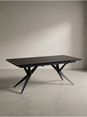 KADIMA DESIGN Esszimmertisch 180 - 260 cm Ausziehbar Keramik Glas , in Schwarz