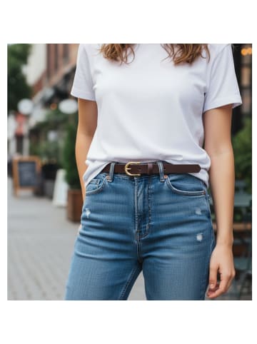 FRONHOFER Ledergürtel in Grau