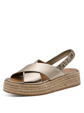 Tamaris Plateau Sandaletten in Gold