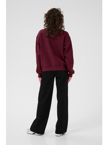 Kaffe Sweatshirt KAelenora Loose fit in Windsor Wine/Amour Embd.