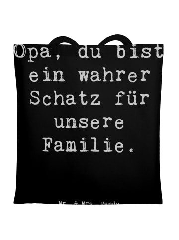 Mr. & Mrs. Panda Einkaufstasche Spruch Opa Schatz mit Spruch in Schwarz