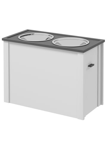 Pawhut Erhöhter Hundenapf Weiß