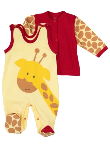 Baby Sweets 2tlg Set Strampler + Shirt Baby Giraffe in rot gelb