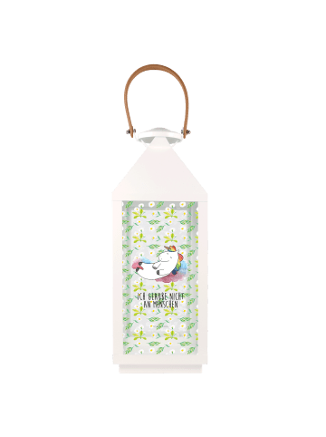 Mr. & Mrs. Panda Laterne Einhorn Wolke 7 mit Spruch in Transparent