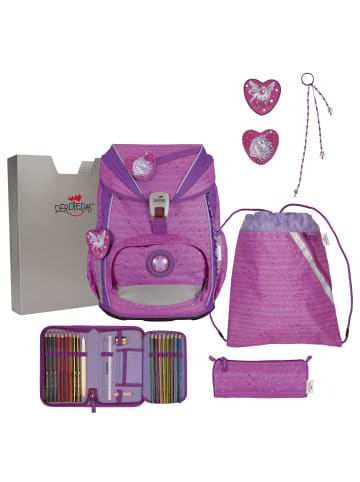 DerDieDas ErgoFlex Light - Schulranzen Set 5tlg. 800g (Purple Unicorn) in Purple Unicorn