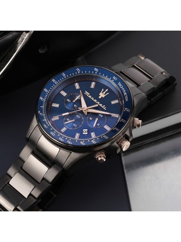 Maserati Chronograph-Armbanduhr Maserati Sfida in grau groß (ca. 44mm)