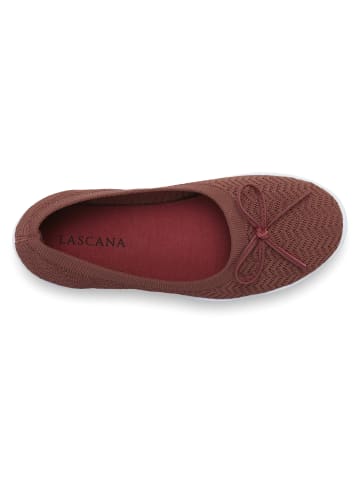 LASCANA Sneaker Ballerinas in rotbraun