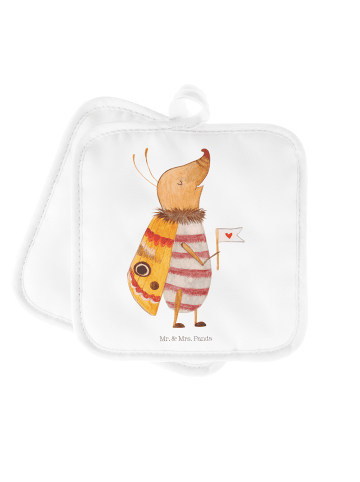 Mr. & Mrs. Panda Topfuntersetzer Nachtfalter Fähnchen ohne Spruch in Weiß